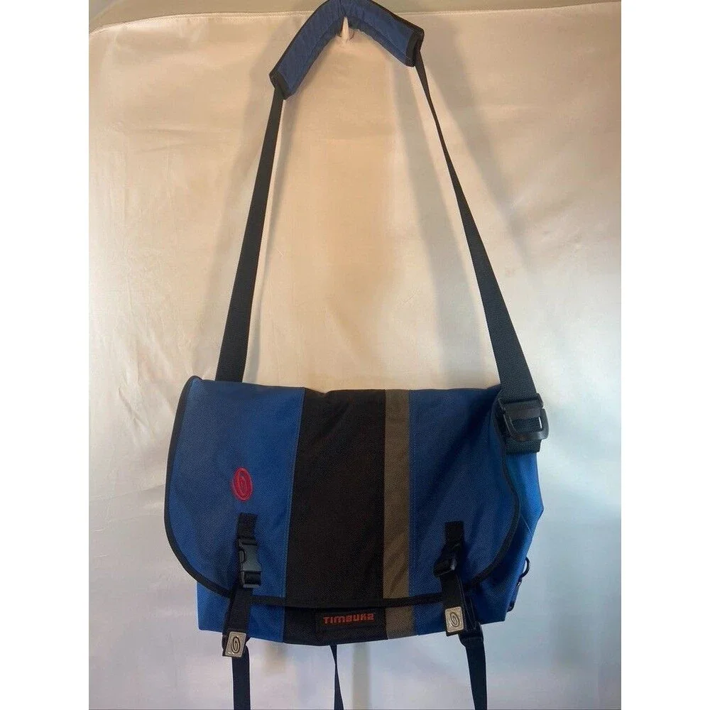 TIMBUK2 XLARGE BLUE MESSANGER BAG FOLD OVER 20 X 14 INSIDE MOLLE POCKETS NEW